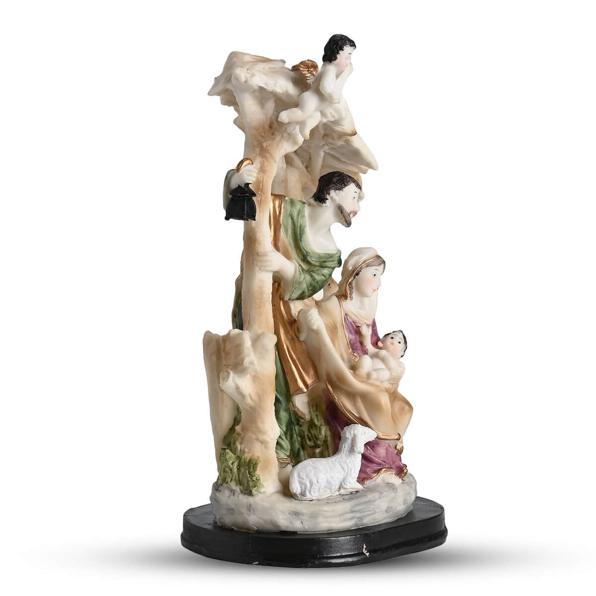 Statue of the Holy Family, Cupid, and Lamb Religious Ornament image number 3