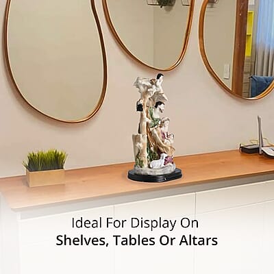 Statue of the Holy Family, Cupid, and Lamb Religious Ornament