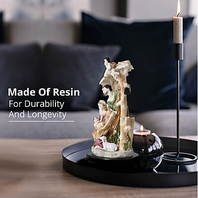 Statue of the Holy Family, Cupid, and Lamb Religious Ornament