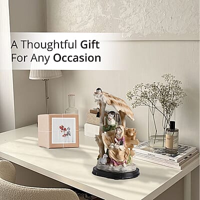 Statue of the Holy Family, Cupid, and Lamb Religious Ornament