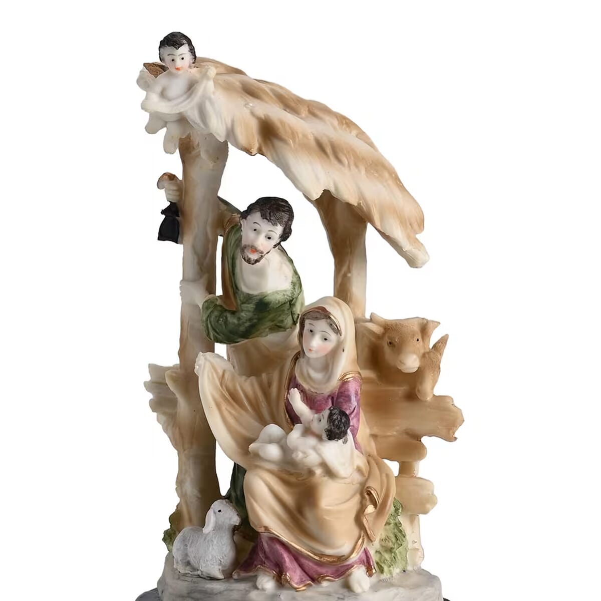 Statue of the Holy Family, Cupid, and Lamb Religious Ornament image number 6