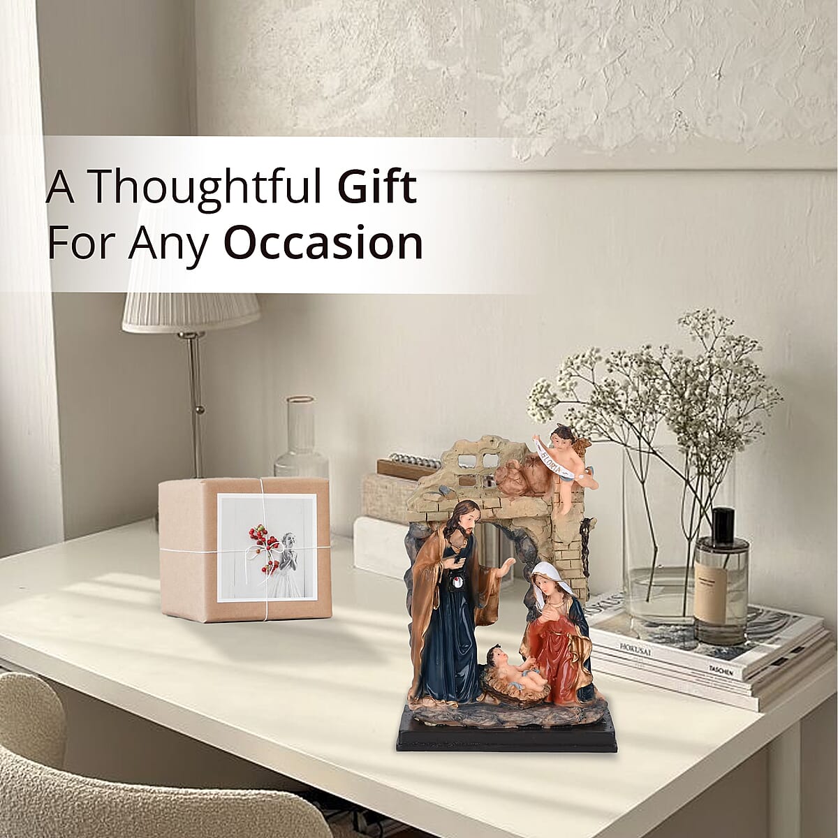 Statue of the Holy Family and Cupid Religious Ornament image number 5