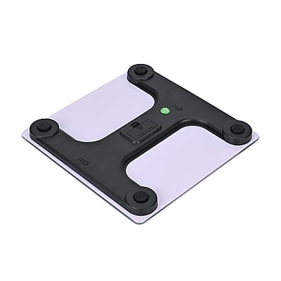 White Smart Body Fat Weighing Scale with Bluetooth (2xAAA Not Included)