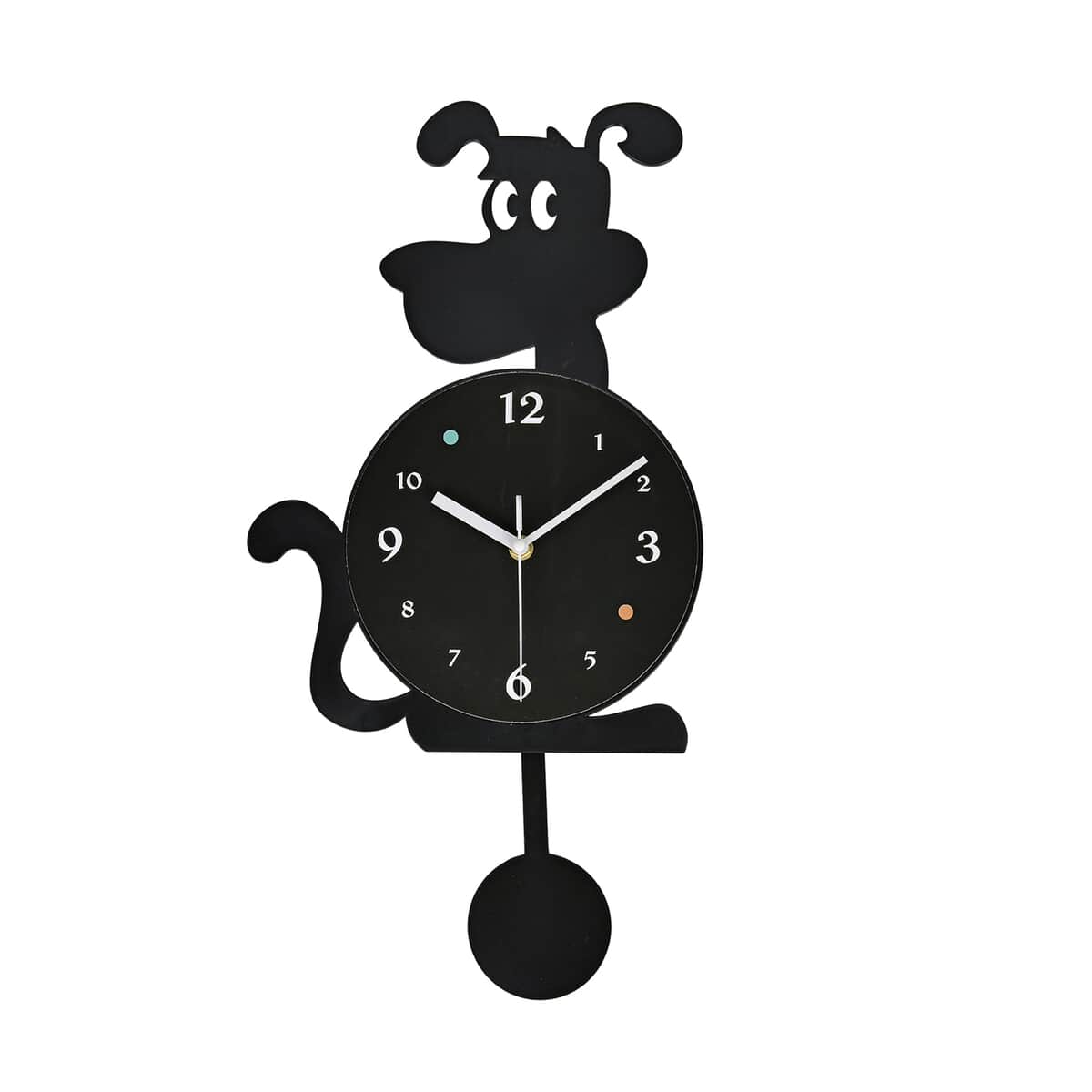 Dog Wall Clock With Pendulum (1 AA Battery Not Included) image number 0