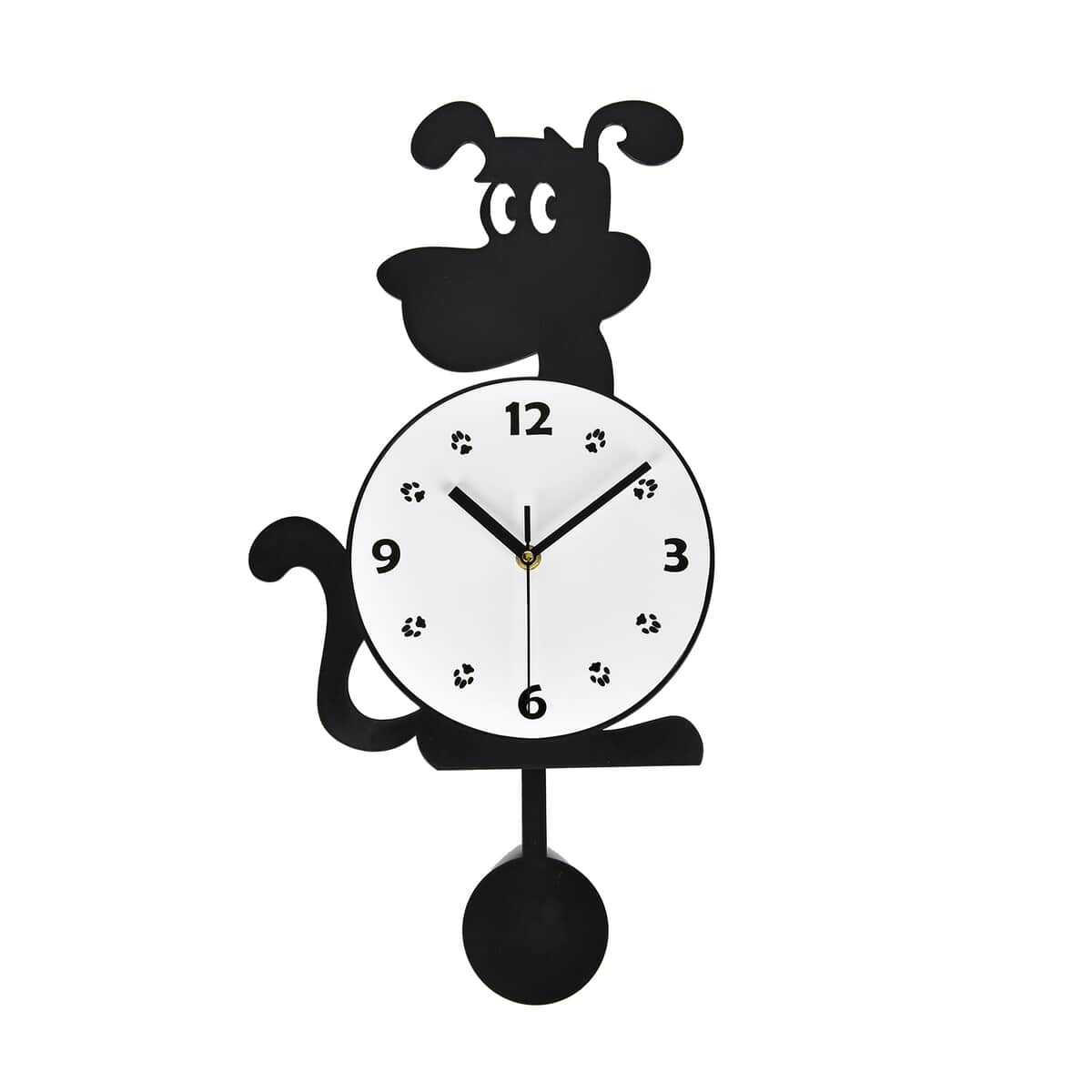 Dog Wall Clock With Pendulum (1 AA Battery Not Included) image number 0