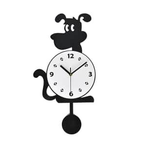 Dog Wall Clock With Pendulum (1 AA Battery Not Included)