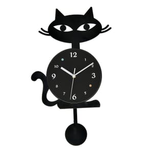 Cat Wall Clock With Pendulum (1 AA Battery Not Included)