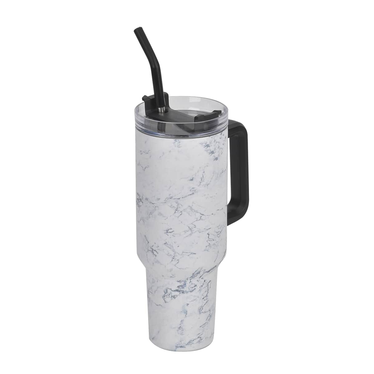 Marble Pattern Double Wall Stainless Steel Cup with Straw 40 oz image number 0