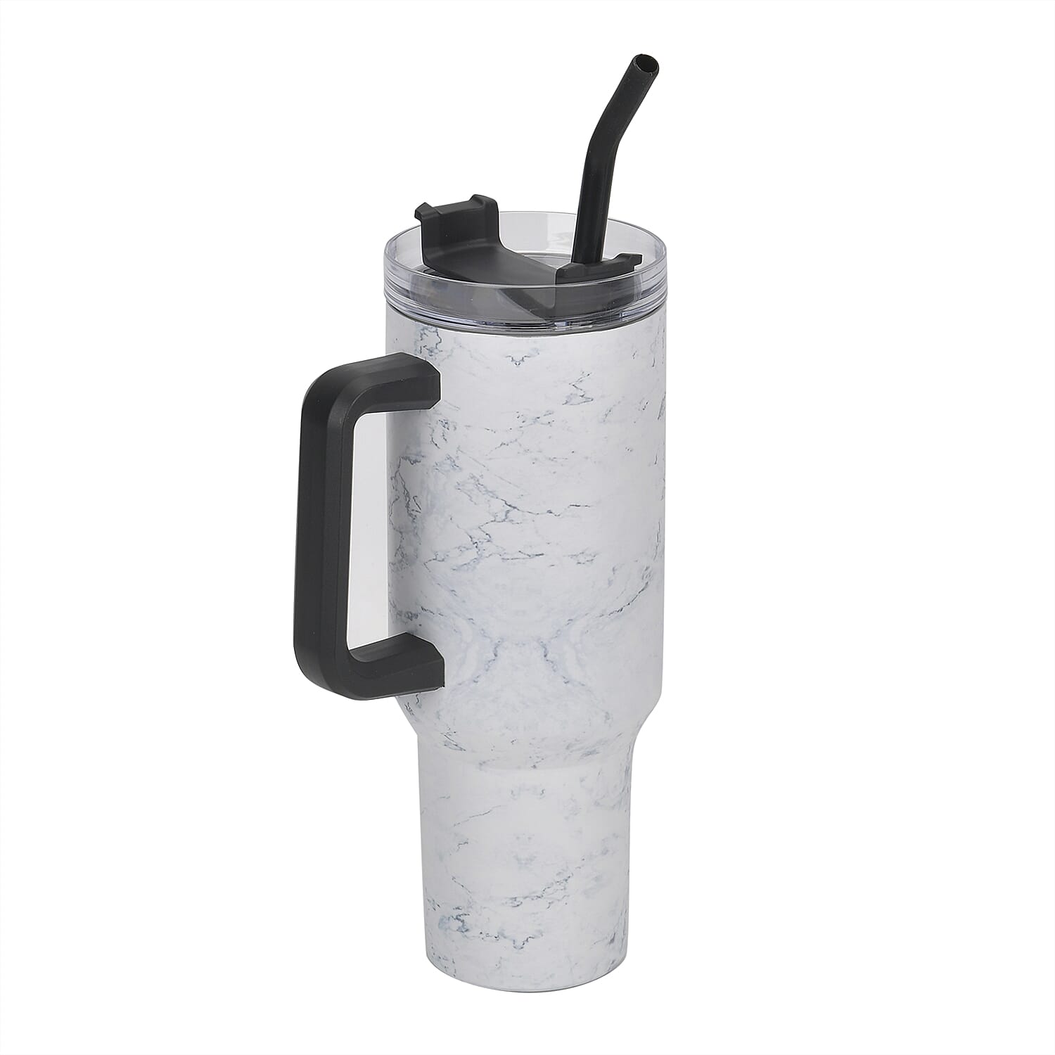 Marble Pattern Double Wall Stainless Steel Cup with Straw 40 oz