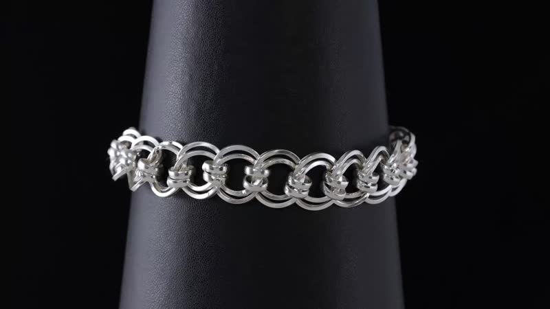 Sterling Silver Link Chain Bracelet (7.25-8.25In) 16.60 Grams