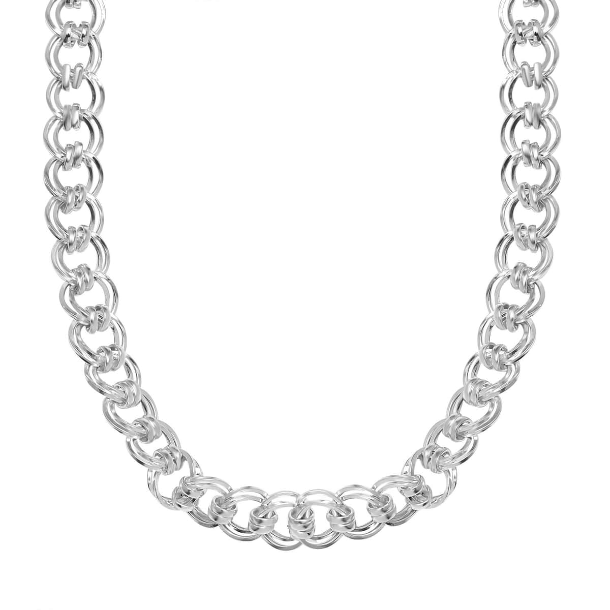 Sterling Silver Link Chain Necklace 18-20 Inches 41.00 Grams image number 0
