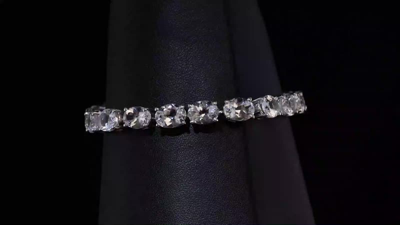 Epic Deal Brazilian Petalite, White Zircon Bracelet in Rhodium Over Sterling Silver (8.00 In) 21.75 ctw