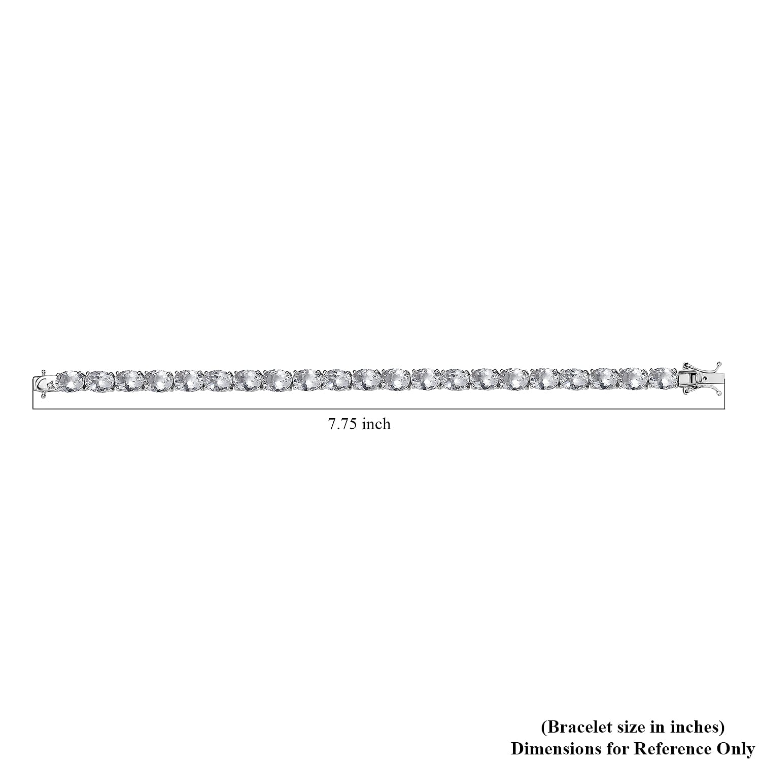 Brazilian Petalite and White Zircon Tennis Celestial Bracelet in Rhodium Over Sterling Silver (6.50 In) 18.00 ctw