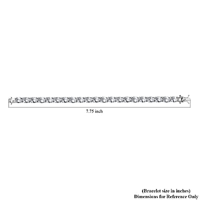Brazilian Petalite and White Zircon Tennis Celestial Bracelet in Rhodium Over Sterling Silver (6.50 In) 18.00 ctw