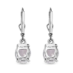 Brazilian Petalite Lever Back Earrings in Rhodium Over Sterling Silver 2.75 ctw
