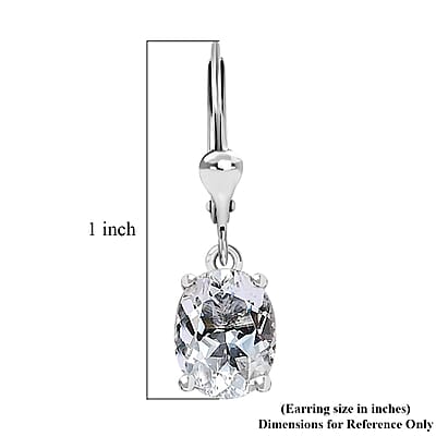 Brazilian Petalite Lever Back Earrings in Rhodium Over Sterling Silver 2.75 ctw