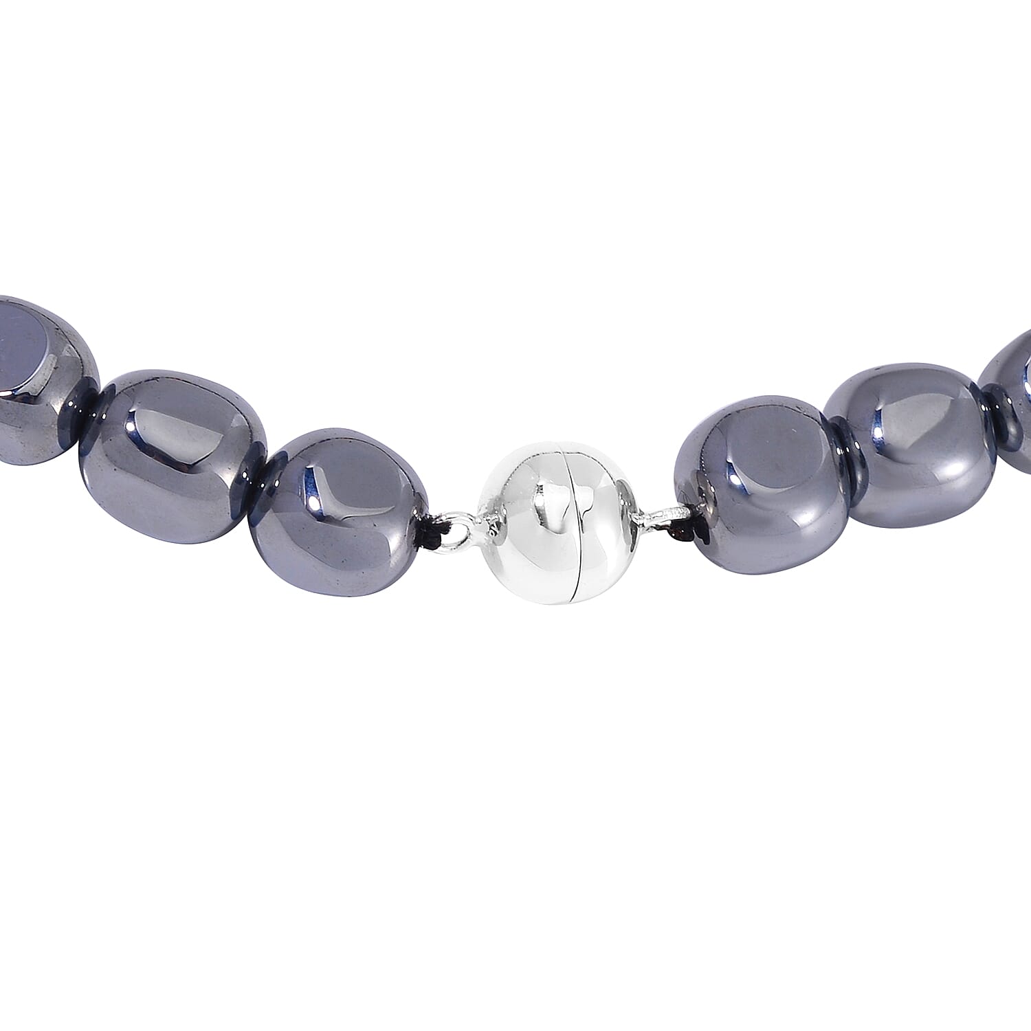 Seven Chakra Terahertz Beaded Necklace 20 Inches in Rhodium Over Sterling Silver 310.00 ctw