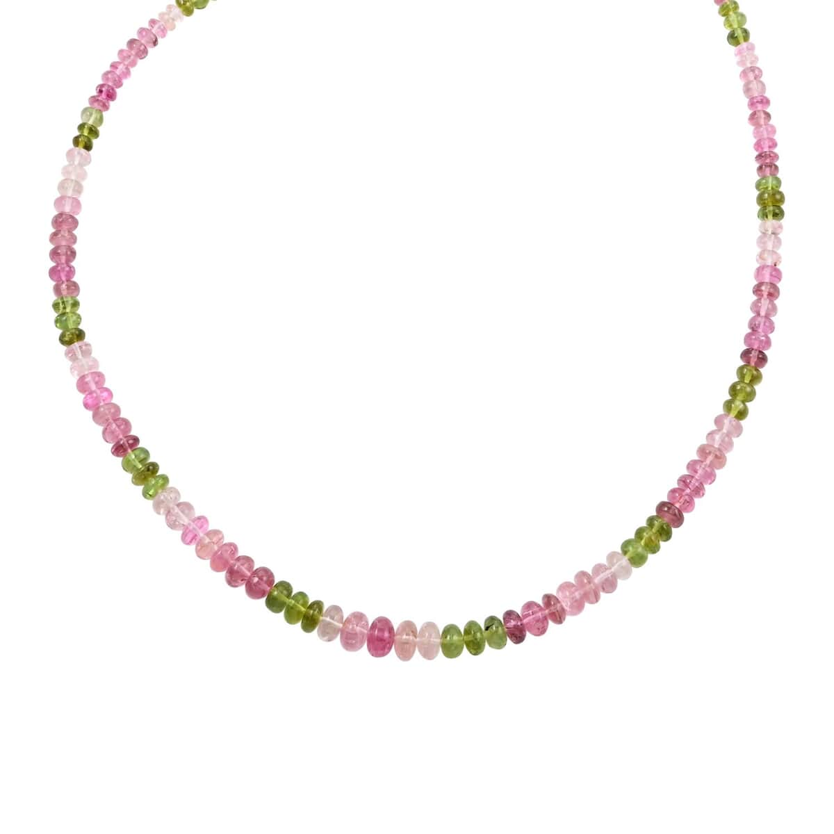 Luxoro 14K Yellow Gold Premium Calabar Multi-Tourmaline Beaded Necklace (18-20 Inches) 80.00 ctw image number 2
