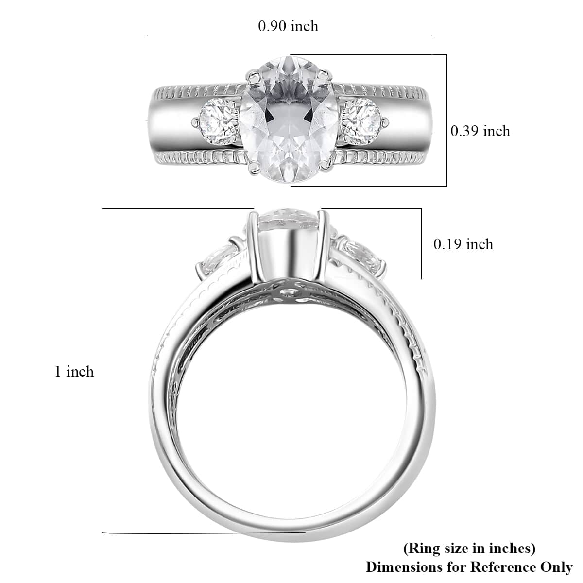 Brazilian Petalite Solitaire Ring in Rhodium Over Sterling Silver (Size 7.0) 1.70 ctw image number 5