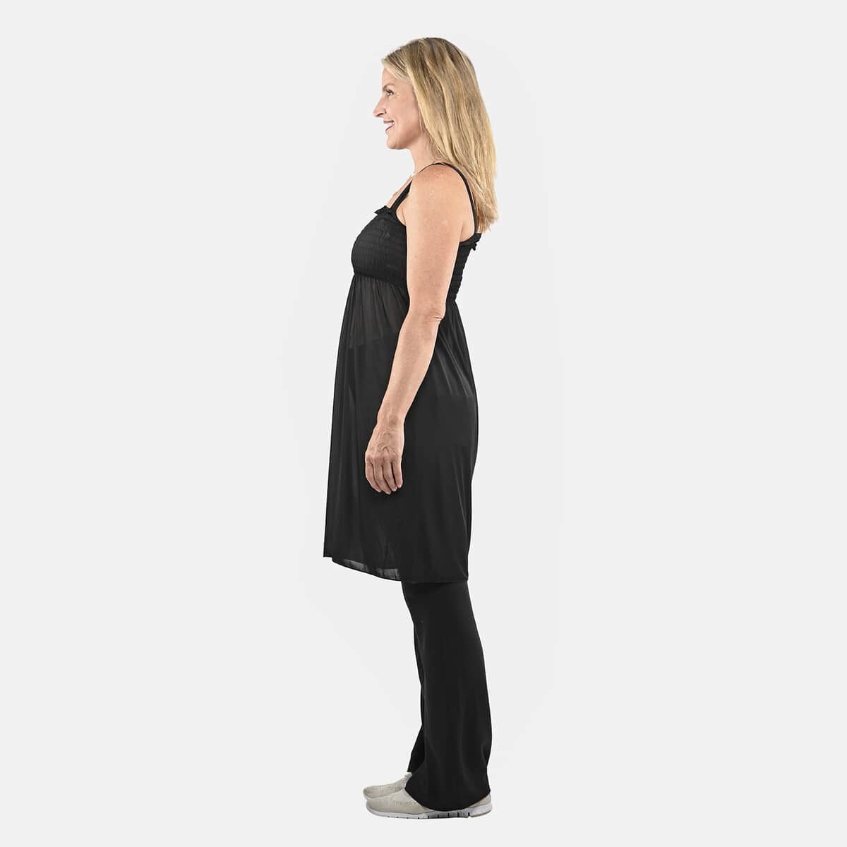 Lati Fashions Black Smocked Sundress Cover-Up - L image number 2