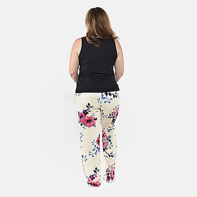 Amanda Paige Ivory Floral Pajama Bottom - M