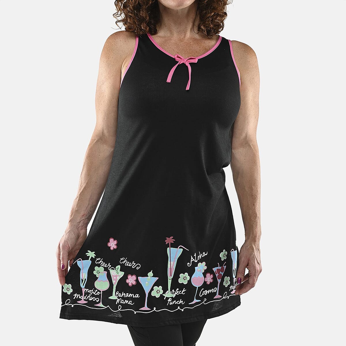 Lati Fashions Black Martini House Dress - M image number 3