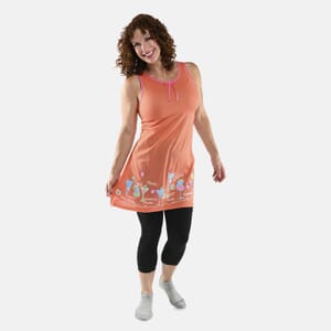 Lati Fashions Coral Martini House Dress - L