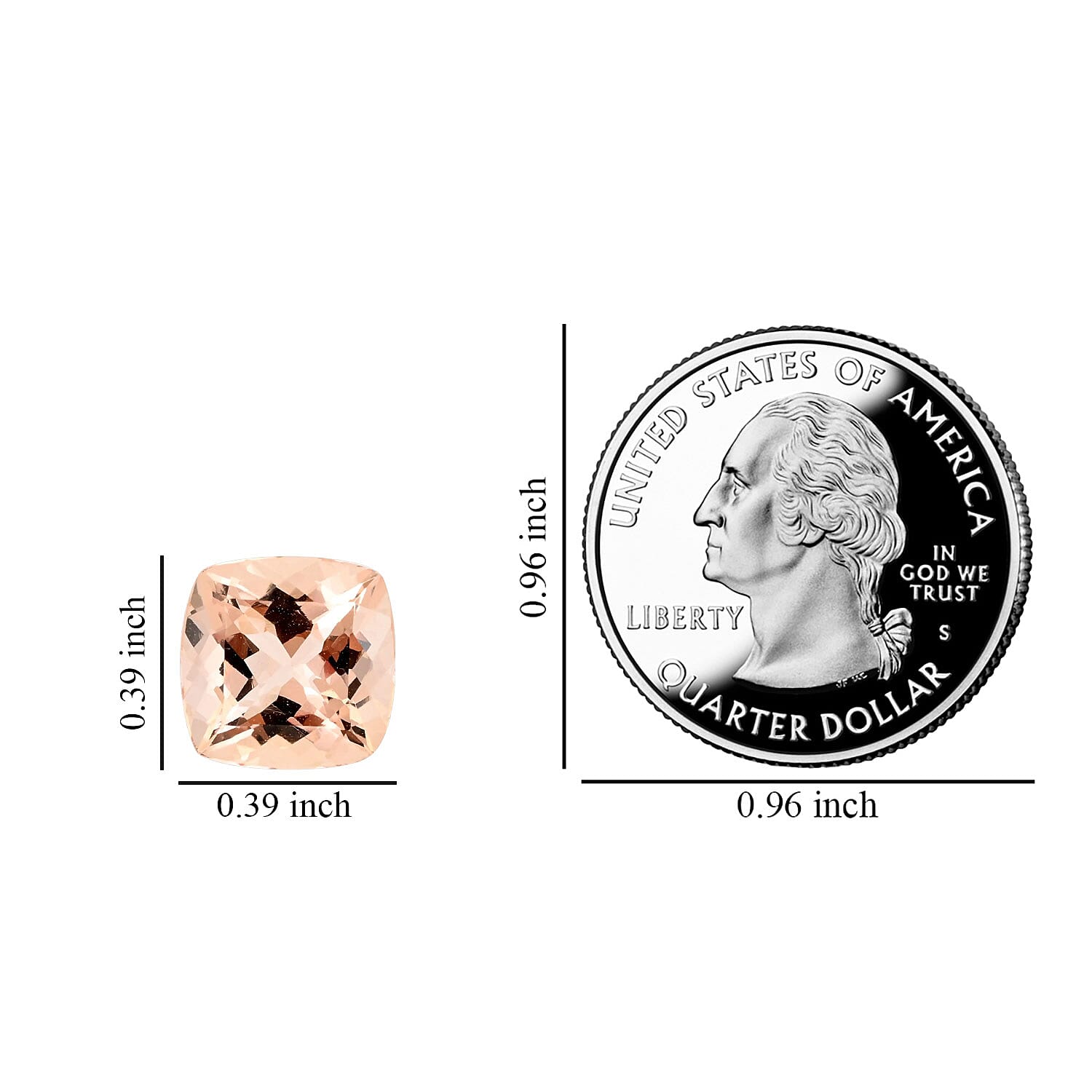 AAAA Marropino Morganite (Cush 10 mm) 3.00 ctw