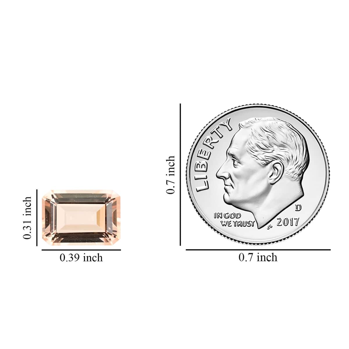 AAAA Marropino Morganite (Oct 10x8 mm) 3.00 ctw image number 3