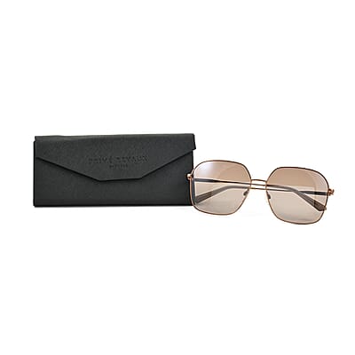 Prive Revaux Unisex Styles Brown Squared Sunglasses with Case and Cleaning Cloth
