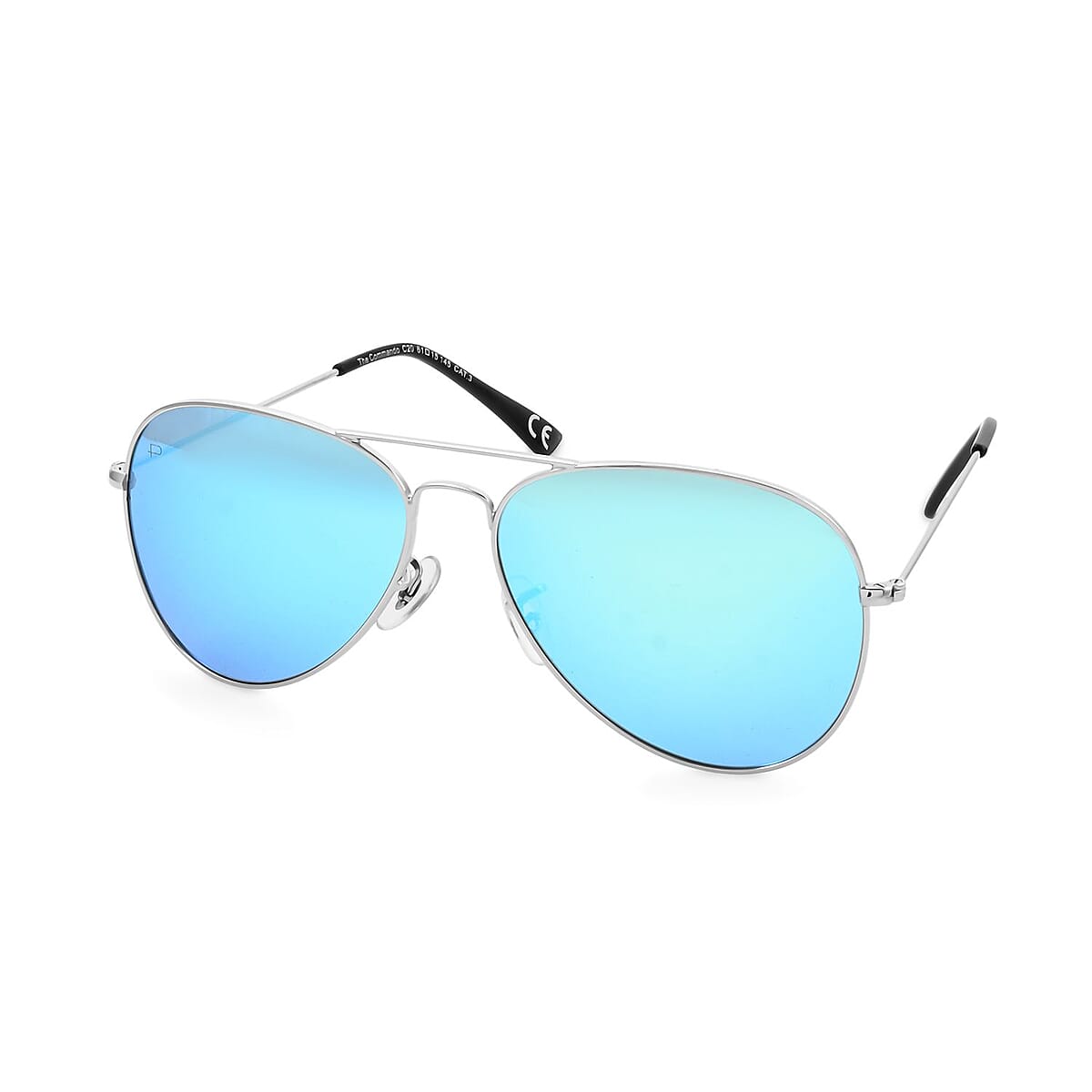 Prive Revaux Unisex Styles Light Blue Aviator Sunglasses with Case and Cleaning Cloth image number 1