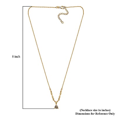D'Joy AAA Turkizite and Yellow Sapphire Necklace 18-20 Inches in 18K Vermeil Yellow Gold Over Sterling Silver 1.50 ctw
