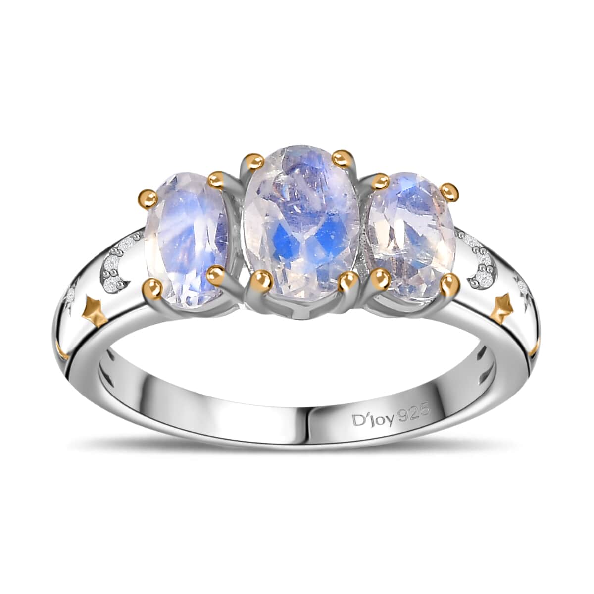 Moon Glow Moonstone White Zircon online Ring.