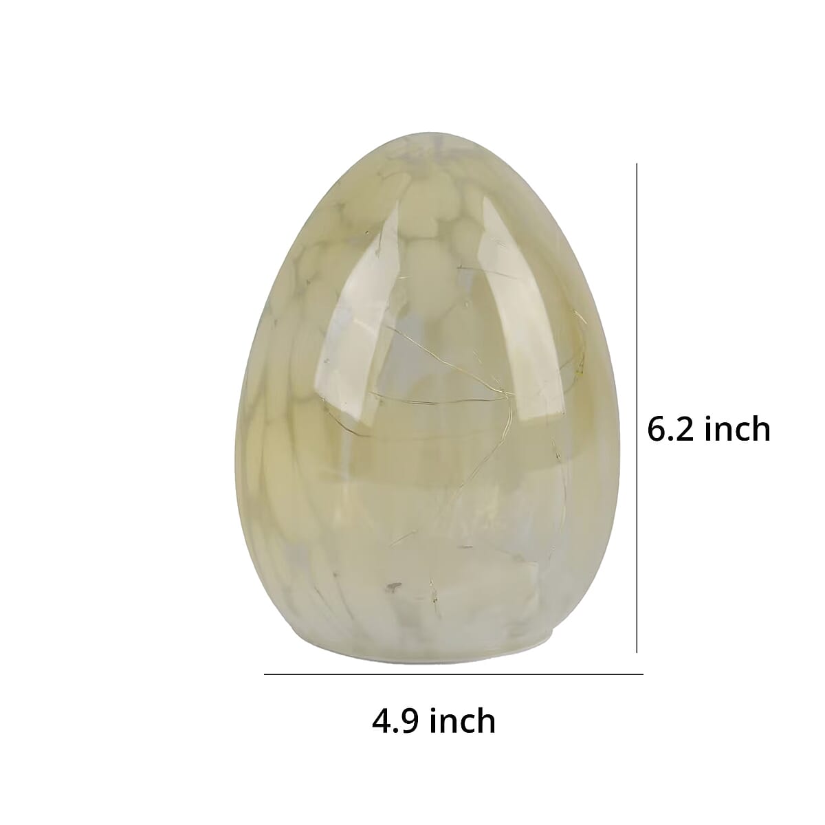 Egg Shape Glass LED Lamp (3xAAA Battery not Included) image number 8