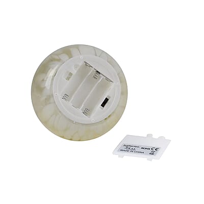 Egg Shape Glass LED Lamp - Yellow (3xAAA Battery not Included)