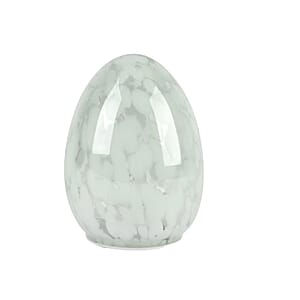 Egg Shape Glass LED Lamp - Green (3xAAA Battery not Included)