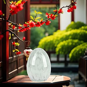 Egg Shape Glass LED Lamp - Green (3xAAA Battery not Included)