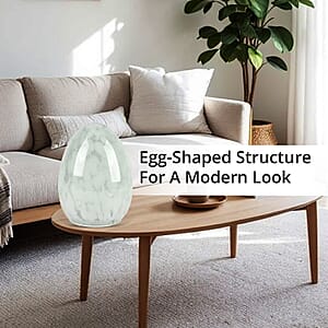 Egg Shape Glass LED Lamp - Green (3xAAA Battery not Included)