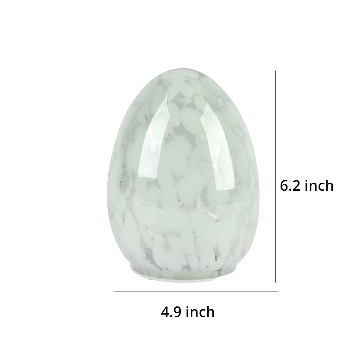 Egg Shape Glass LED Lamp - Green (3xAAA Battery not Included) image number 8
