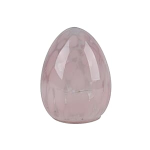 Egg Shape Glass LED Lamp - Pink (3xAAA Battery not Included)