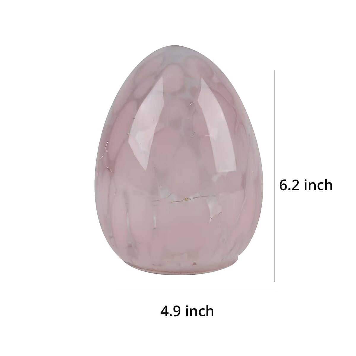 Egg Shape Glass LED Lamp - Pink (3xAAA Battery not Included) image number 8