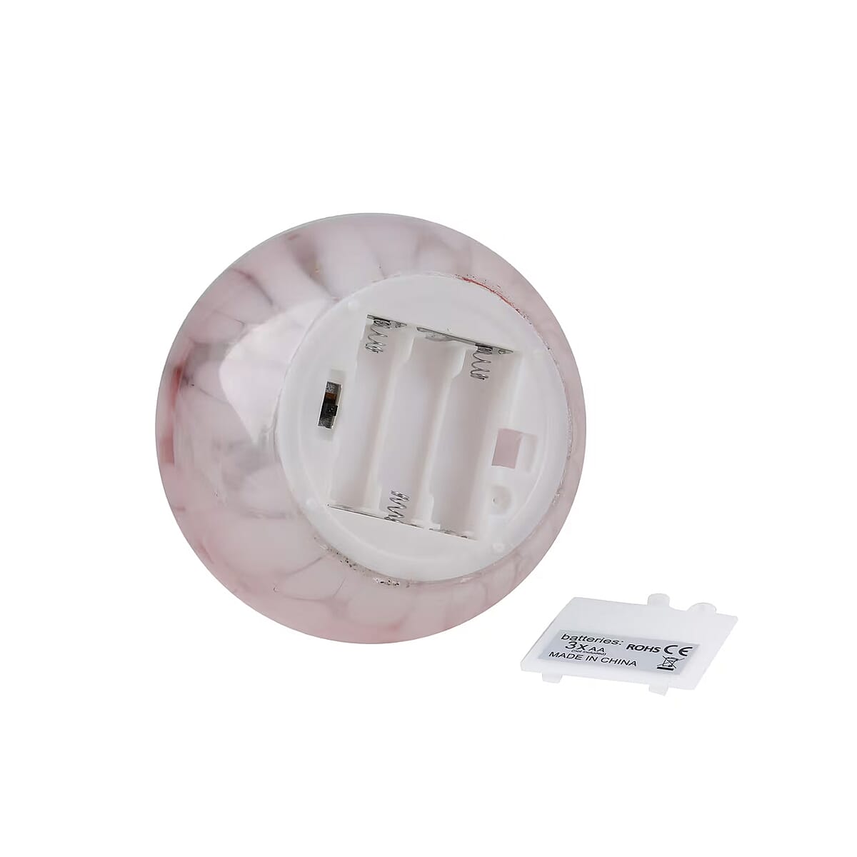 Egg Shape Glass LED Lamp - Pink (3xAAA Battery not Included) image number 9