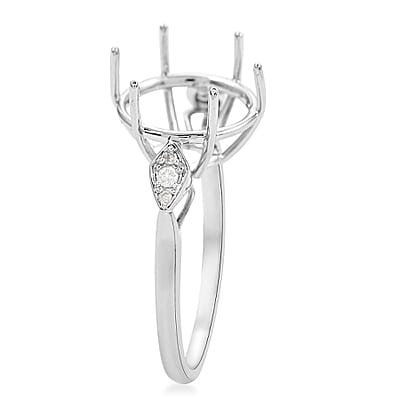 Luxoro 10K White Gold Mounting Ring