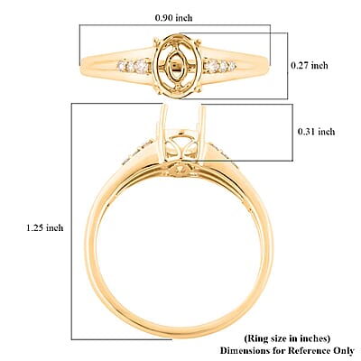 Luxoro 14K Yellow Gold Mounting Ring