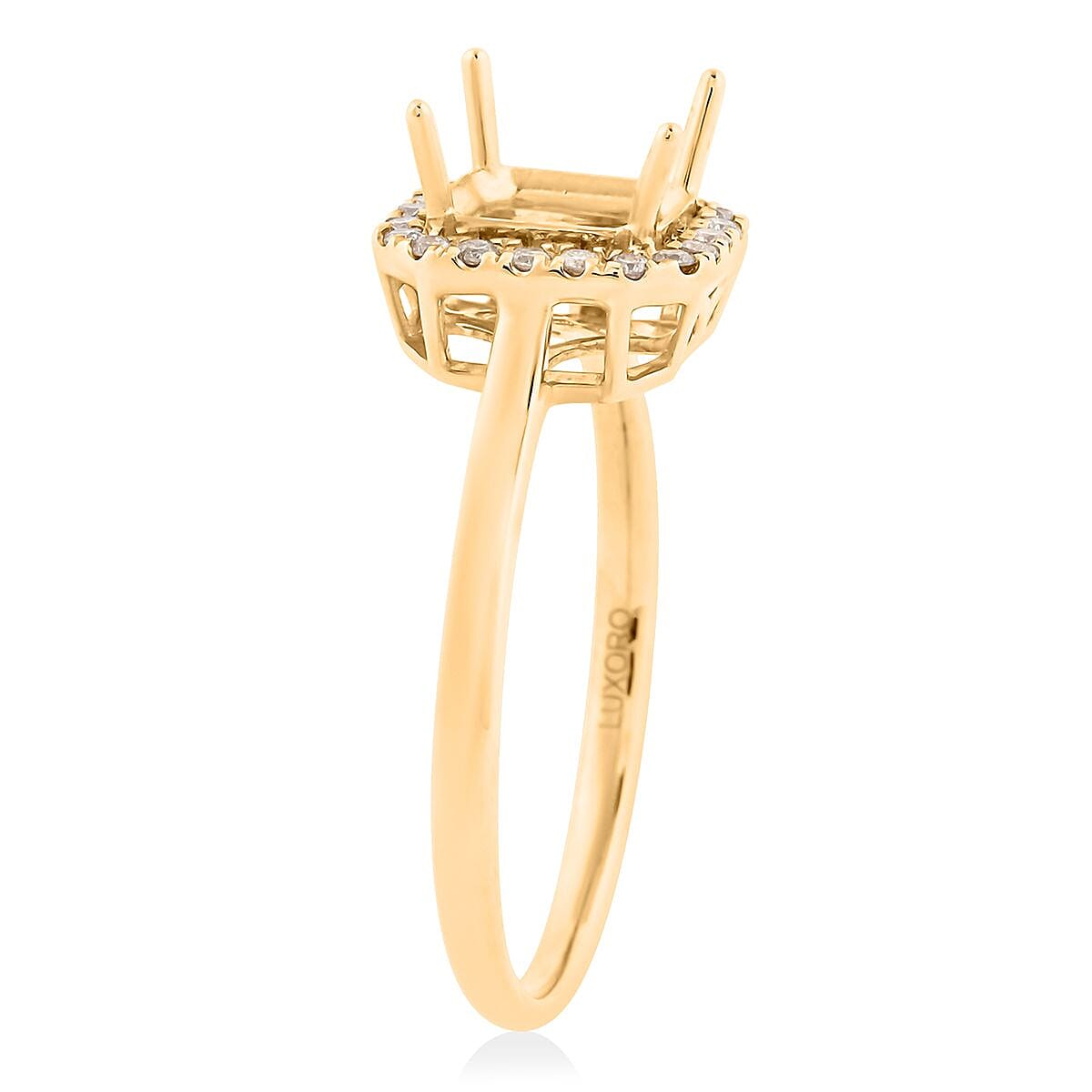 Luxoro 14K Yellow Gold Mounting Ring (Size 7.0)