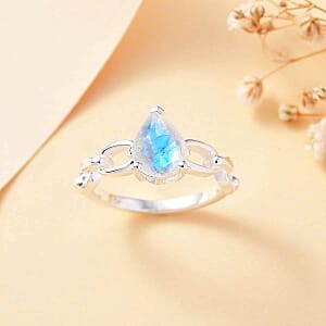 Rainbow Moonstone 1.59 ctw Ring in Sterling Silver (Size 11.5)