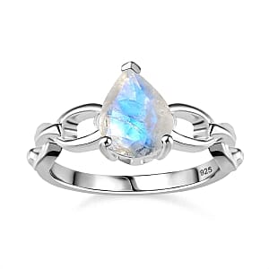 Rainbow Moonstone 1.59 ctw Ring in Sterling Silver (Size 11.5)