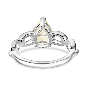 Green Gold Quartz 2.00 ctw Ring in Sterling Silver (Size 10.0)