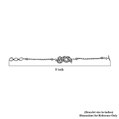 Bali Legacy Dragon with Padian Chain Bracelet in Sterling Silver (6.50-8.0In) 16.20 Grams