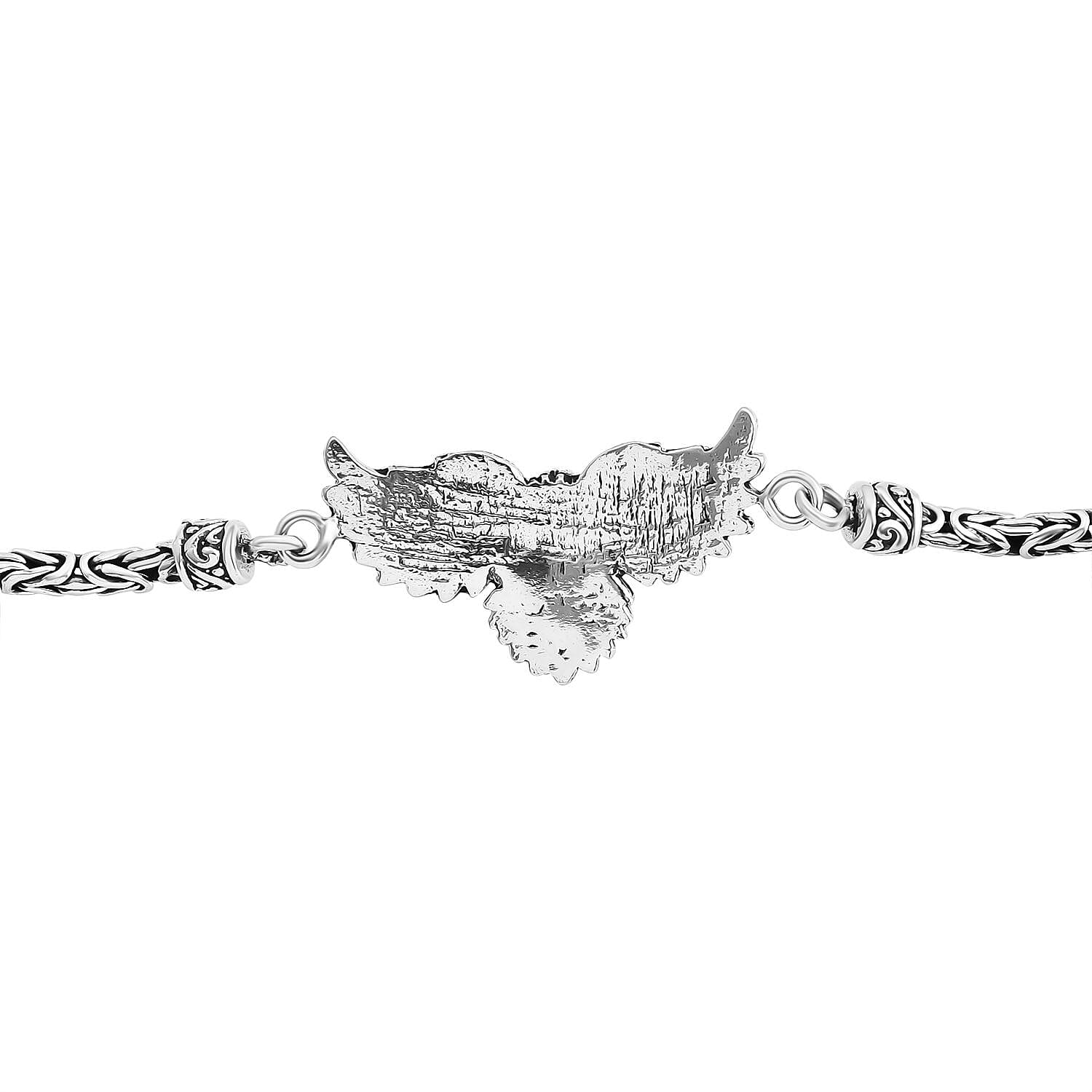 Bali Legacy Garuda with Borobudur Chain Bracelet in Sterling Silver (6.50-8.0In) 13 Grams